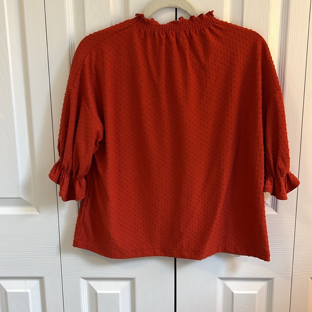 Clipper Ruffle Top Clay Brown - Picture 6 of 6